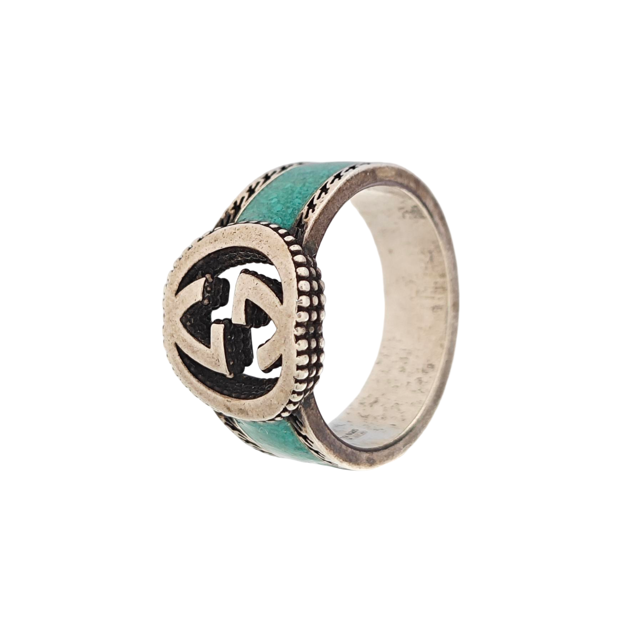 Interlocking G 925 Sterling Silver Ring HK 18