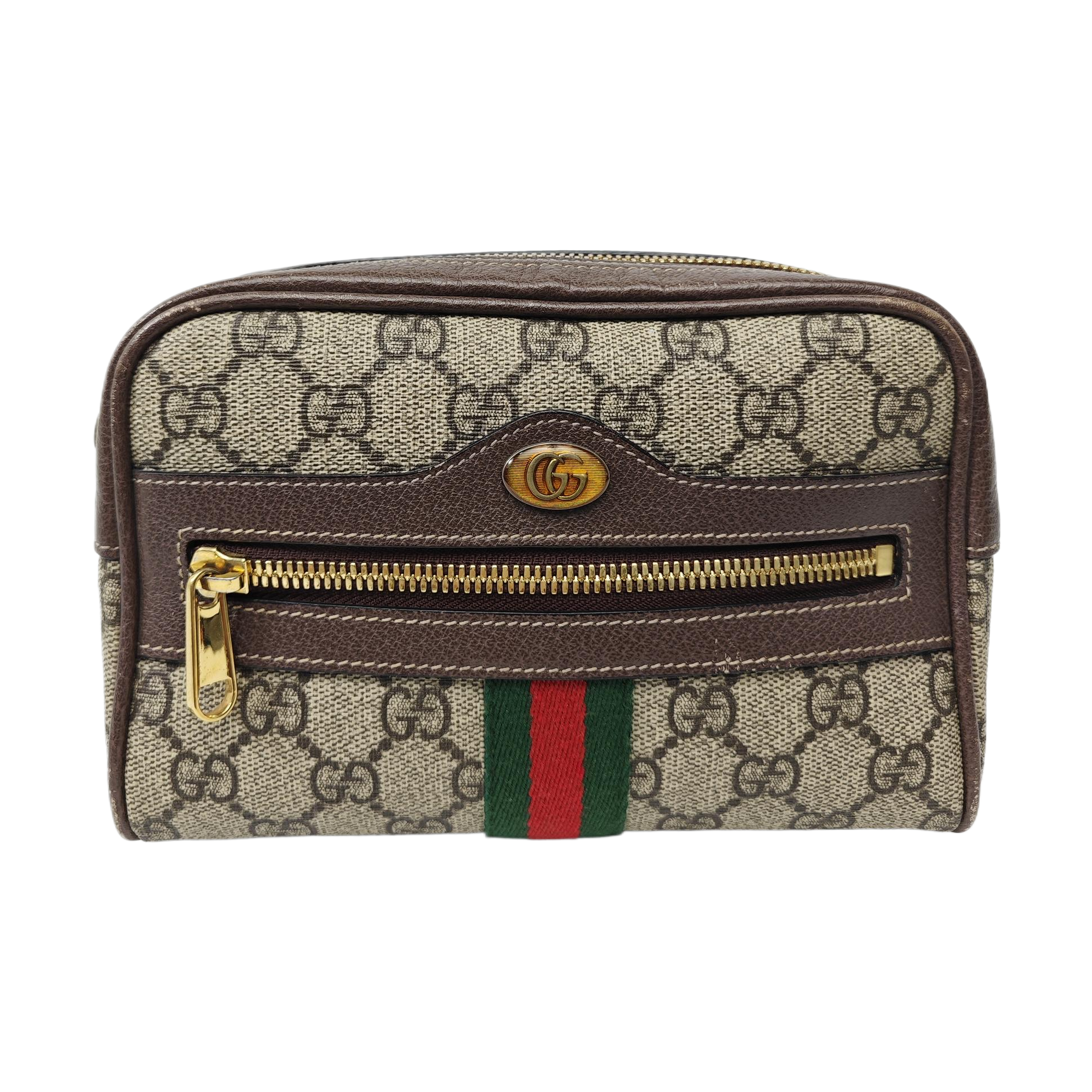 Ophidia Small Monogram Coated Canvas Beige