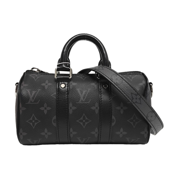 KEEPALL Mini Monogram Coated Canvas Black