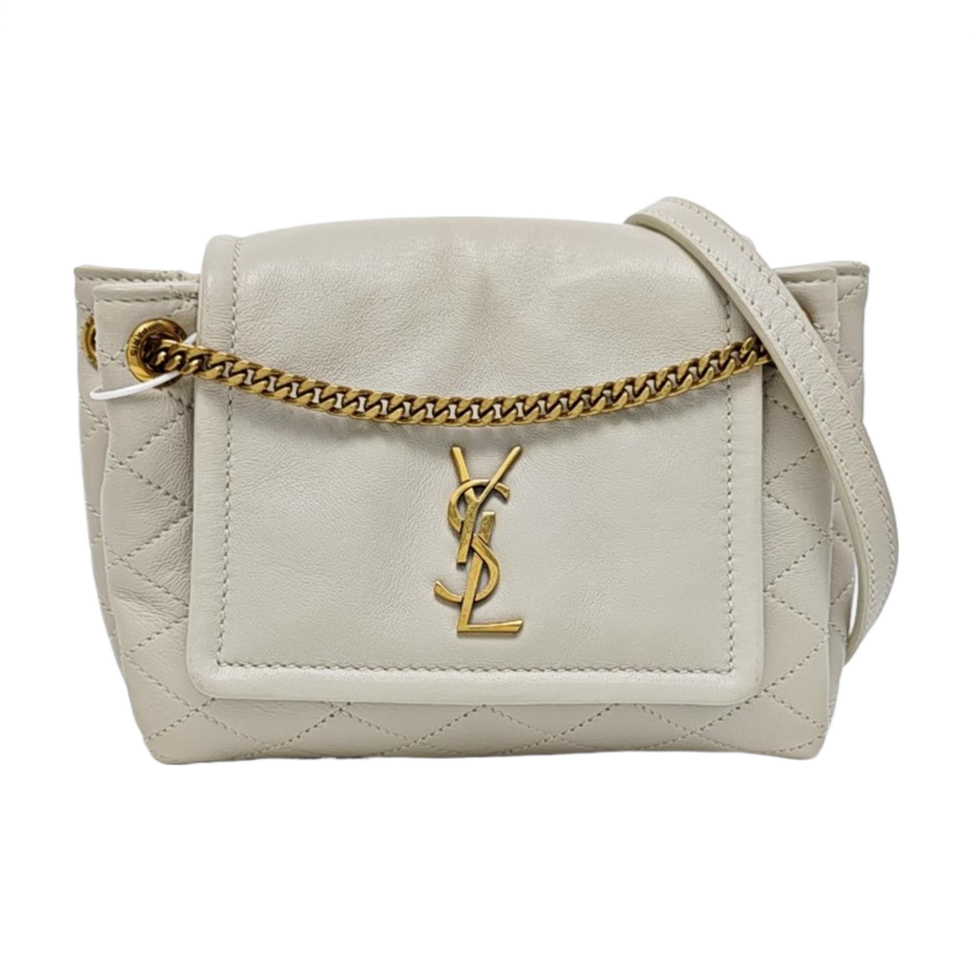 NOLITA Mini Quilted Lambskin White