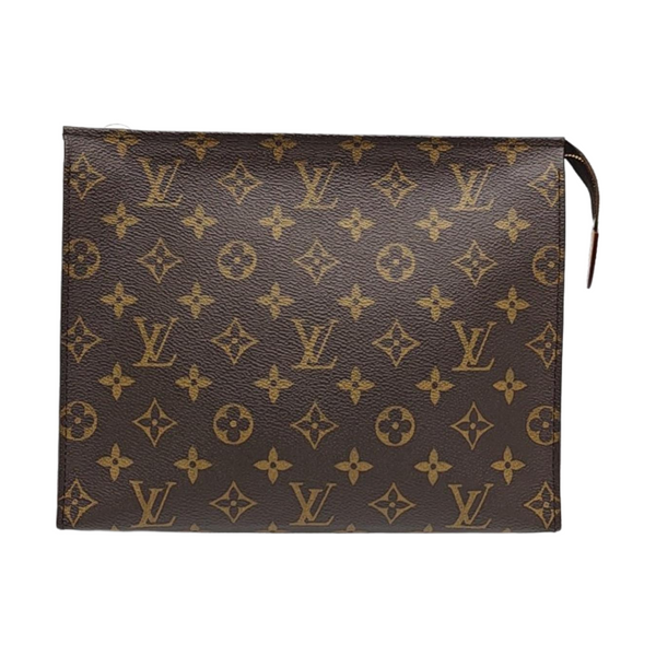 TOILET POCKET 26 Monogram Coated Canvas Brown