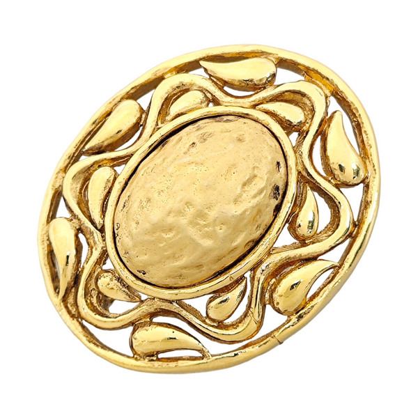 Metal Gold Brooch