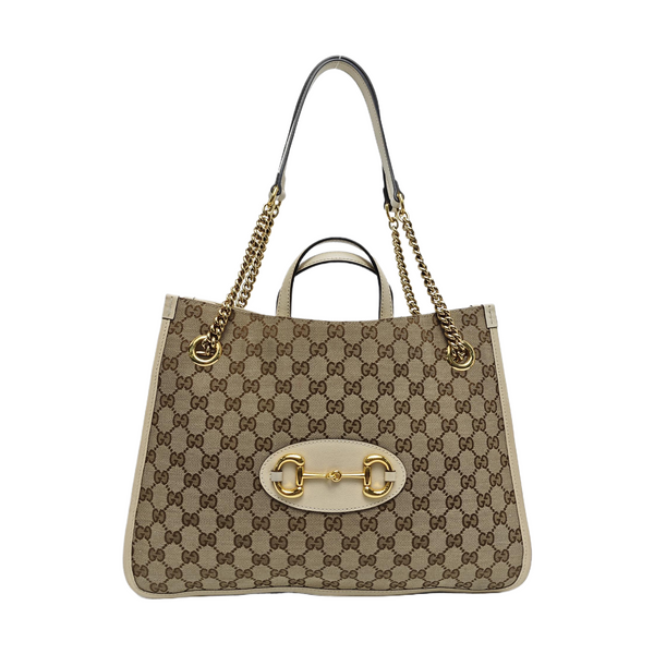 Horsebit 1955 Medium Monogram Canvas Brown
