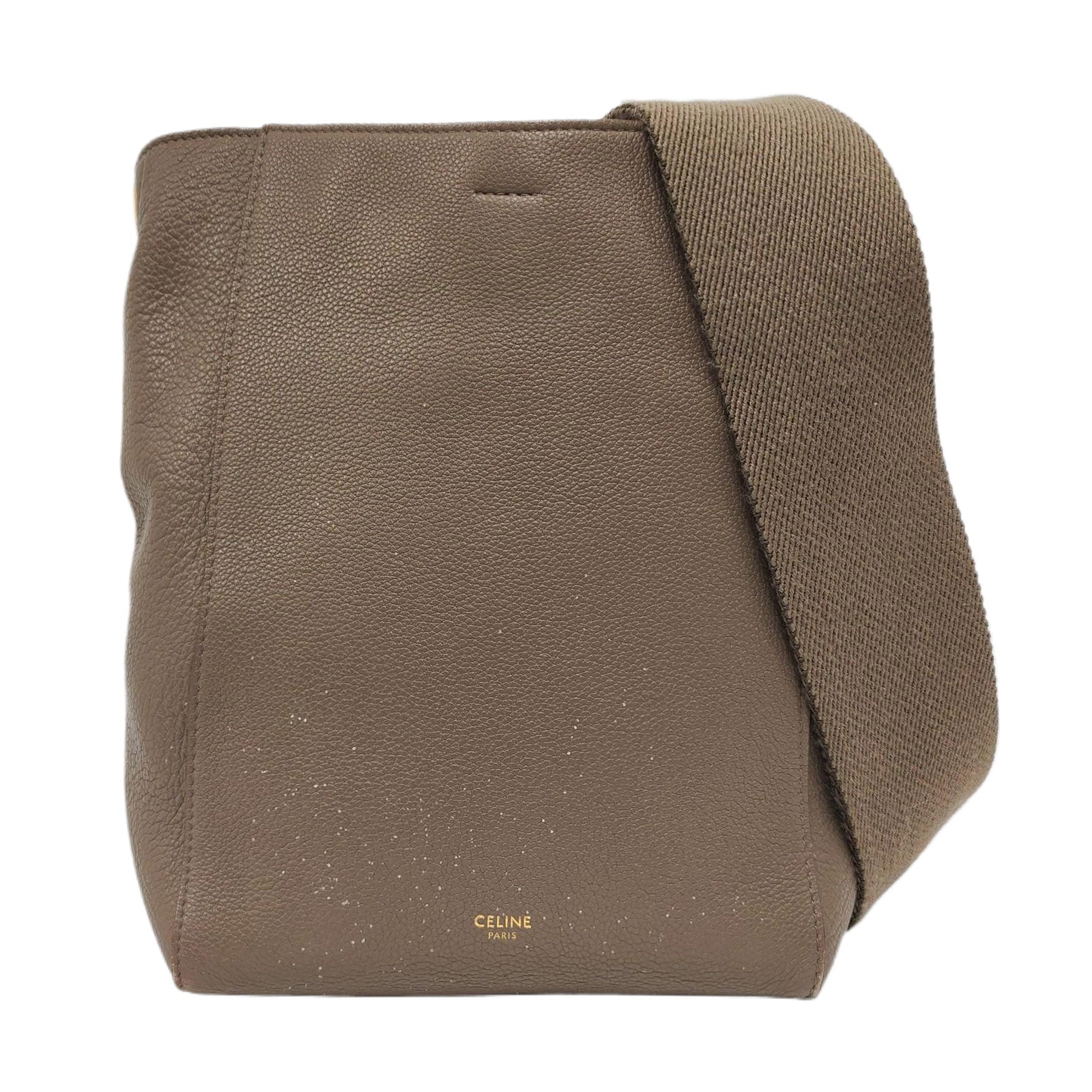 Authenticated pre-owned  SANGLE Small Calfskin Gray - Bucket Bag at Looply