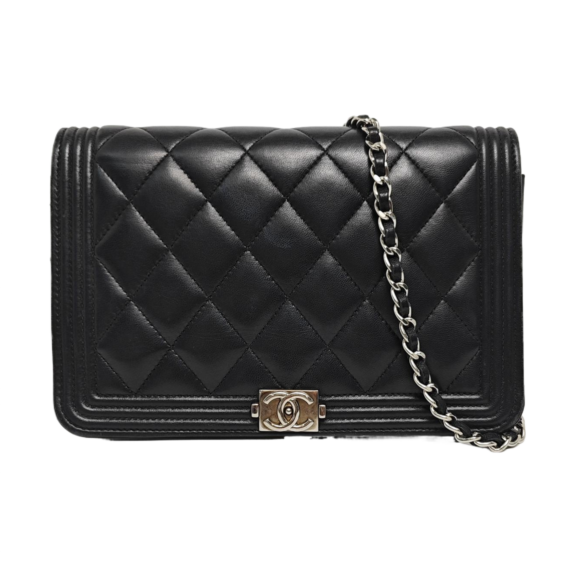 BOY CHANEL Mini Quilted Lambskin Black