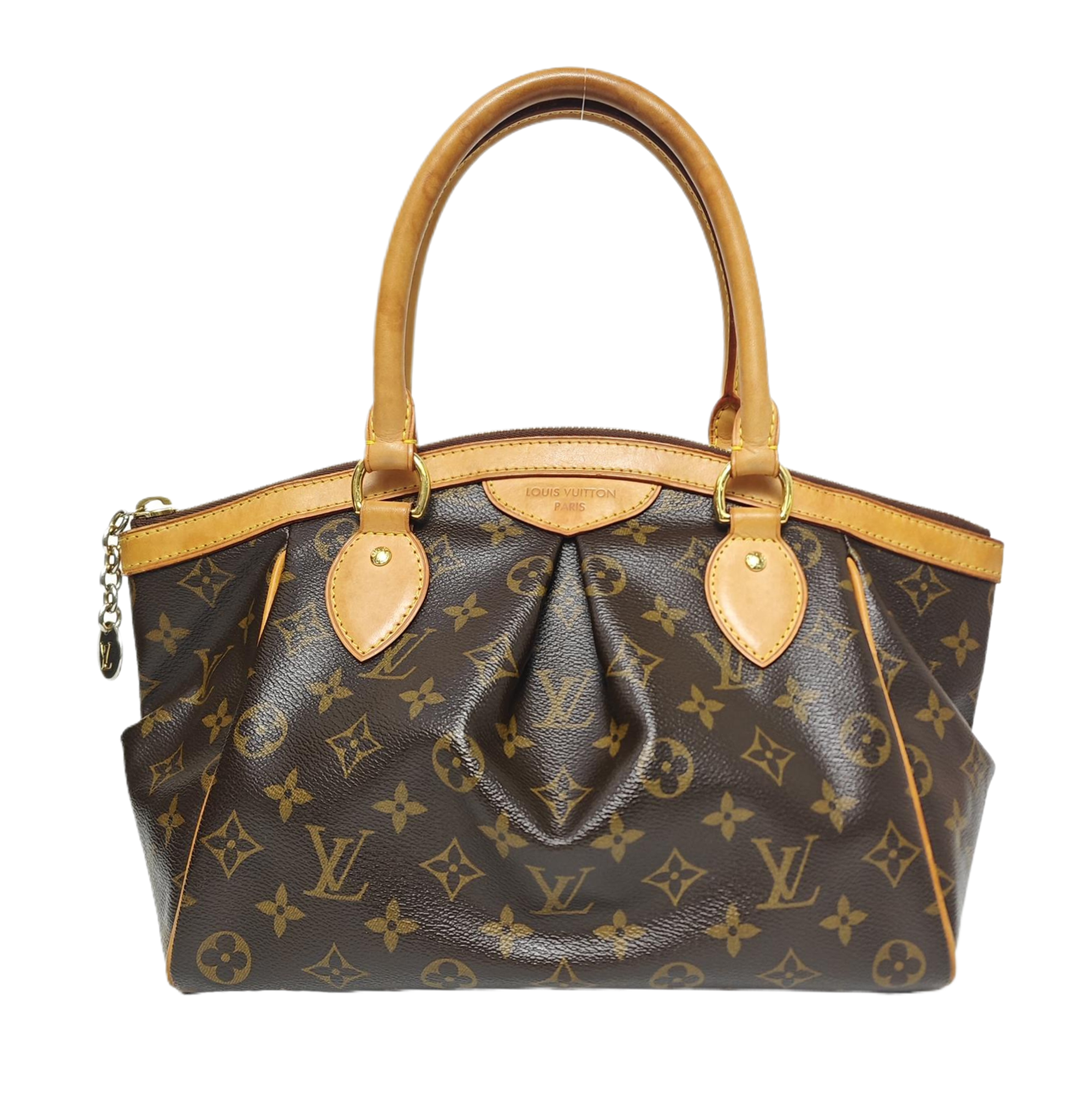 Monogram Coated Canvas Top Handle Bag Brown