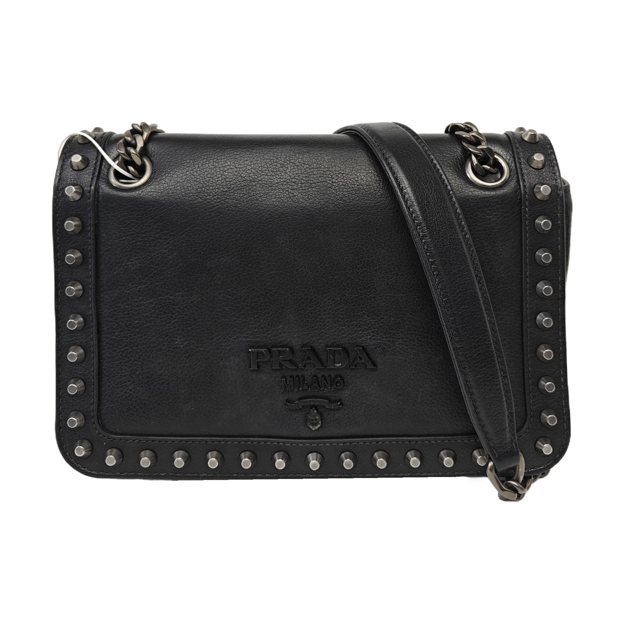 Calfskin Shoulder Bag Black