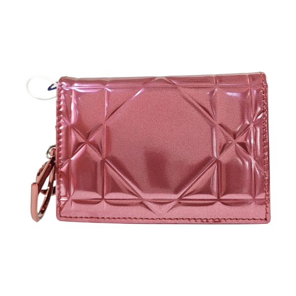 Cannage Calfskin Coin Purse Pink