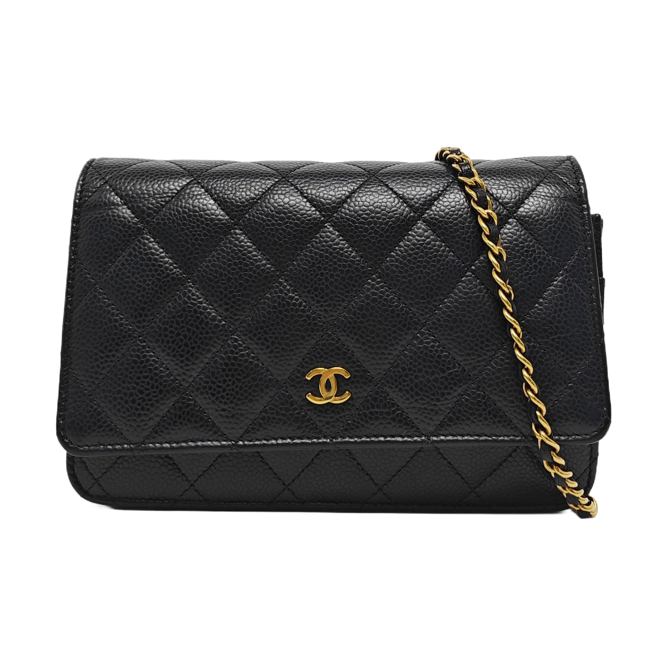 WOC Quilted Grained Calfskin Black