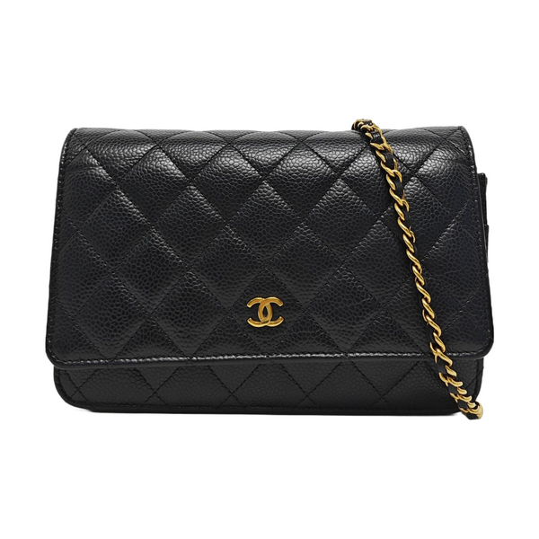 WOC Quilted Grained Calfskin Black