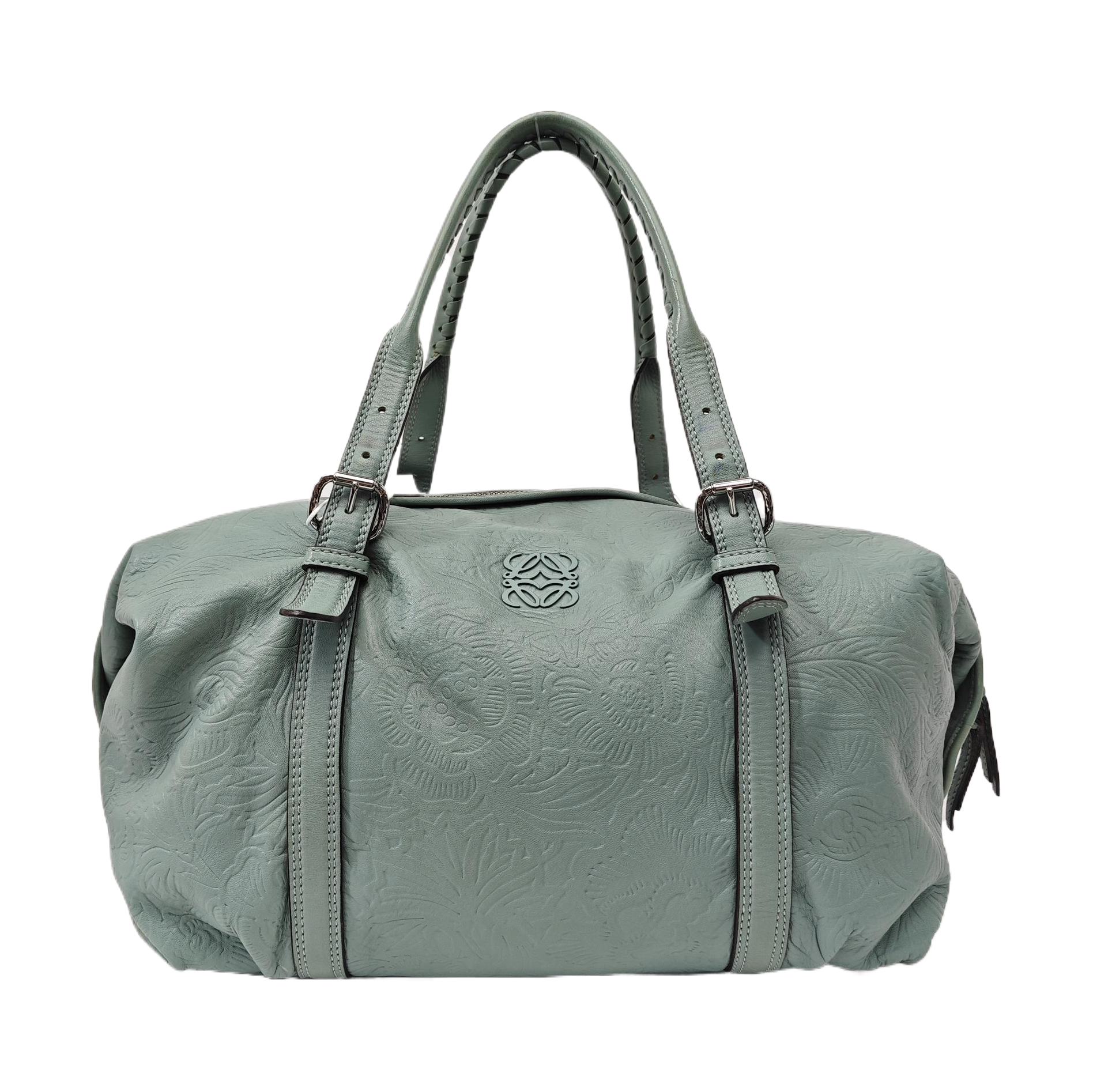 Lambskin Top Handle Bag Blue