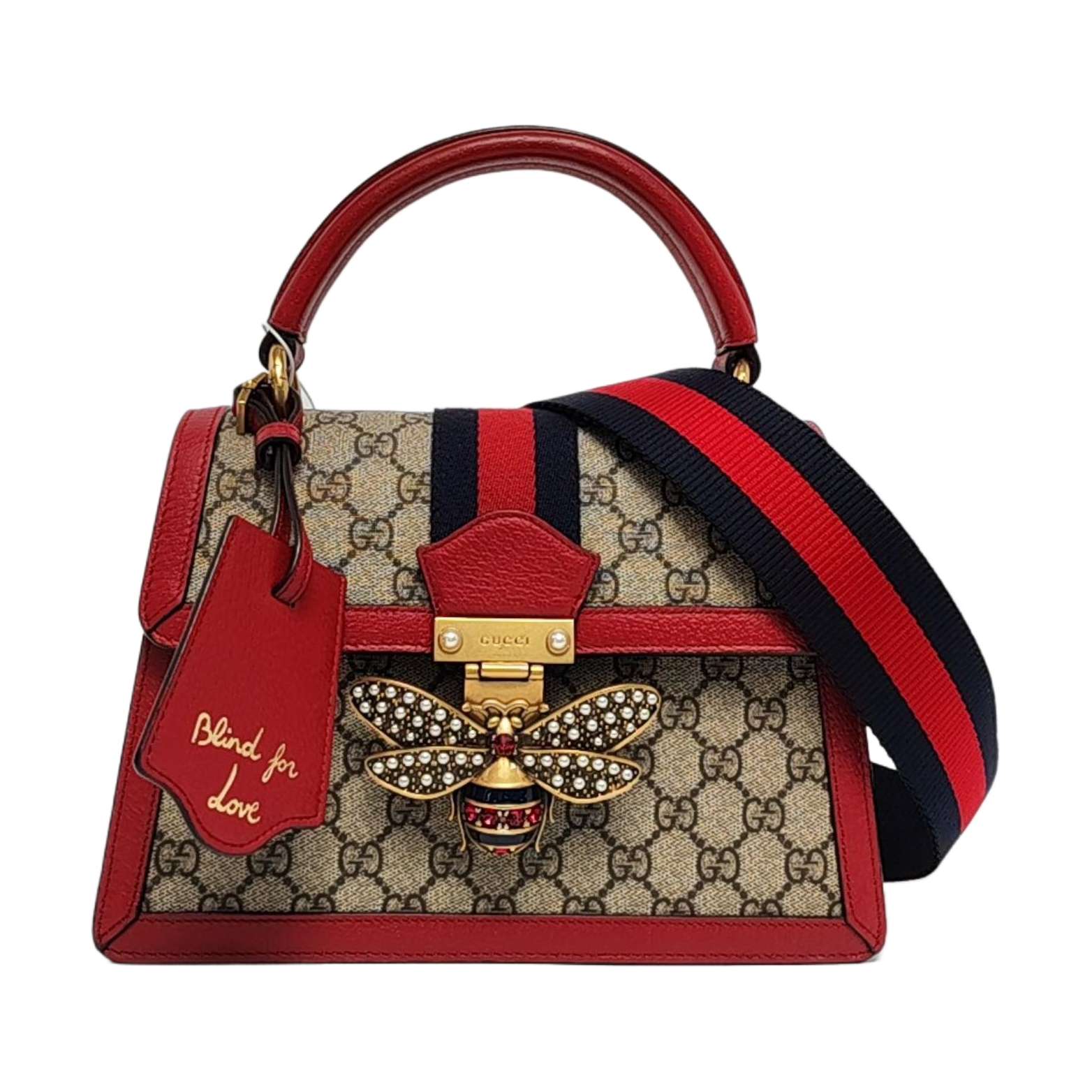 Queen Margaret Small Monogram Coated Canvas Beige