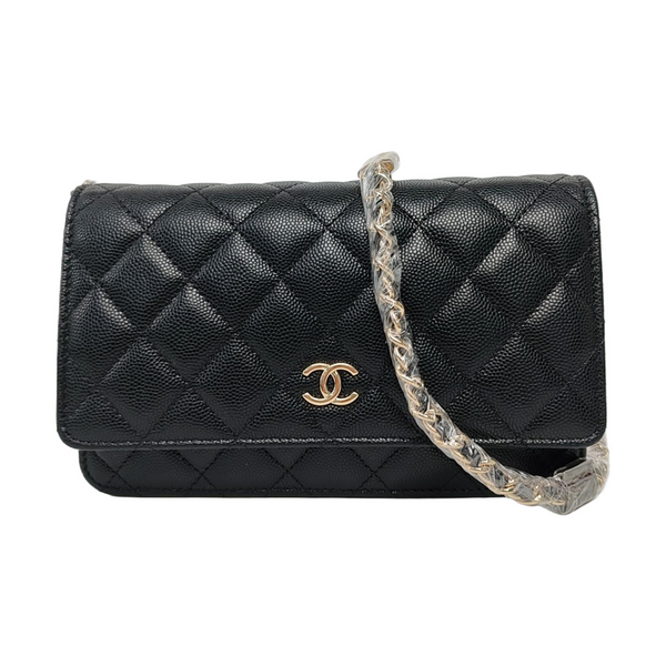 WOC Quilted Grained Calfskin Black