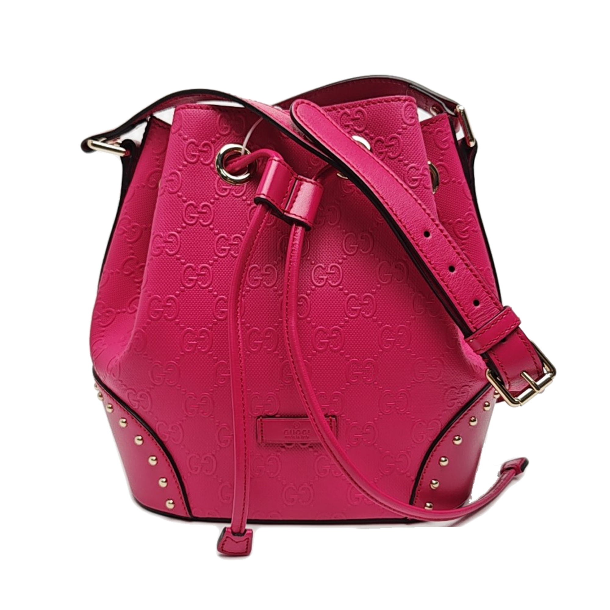 Monogram Calfskin Bucket Bag Red