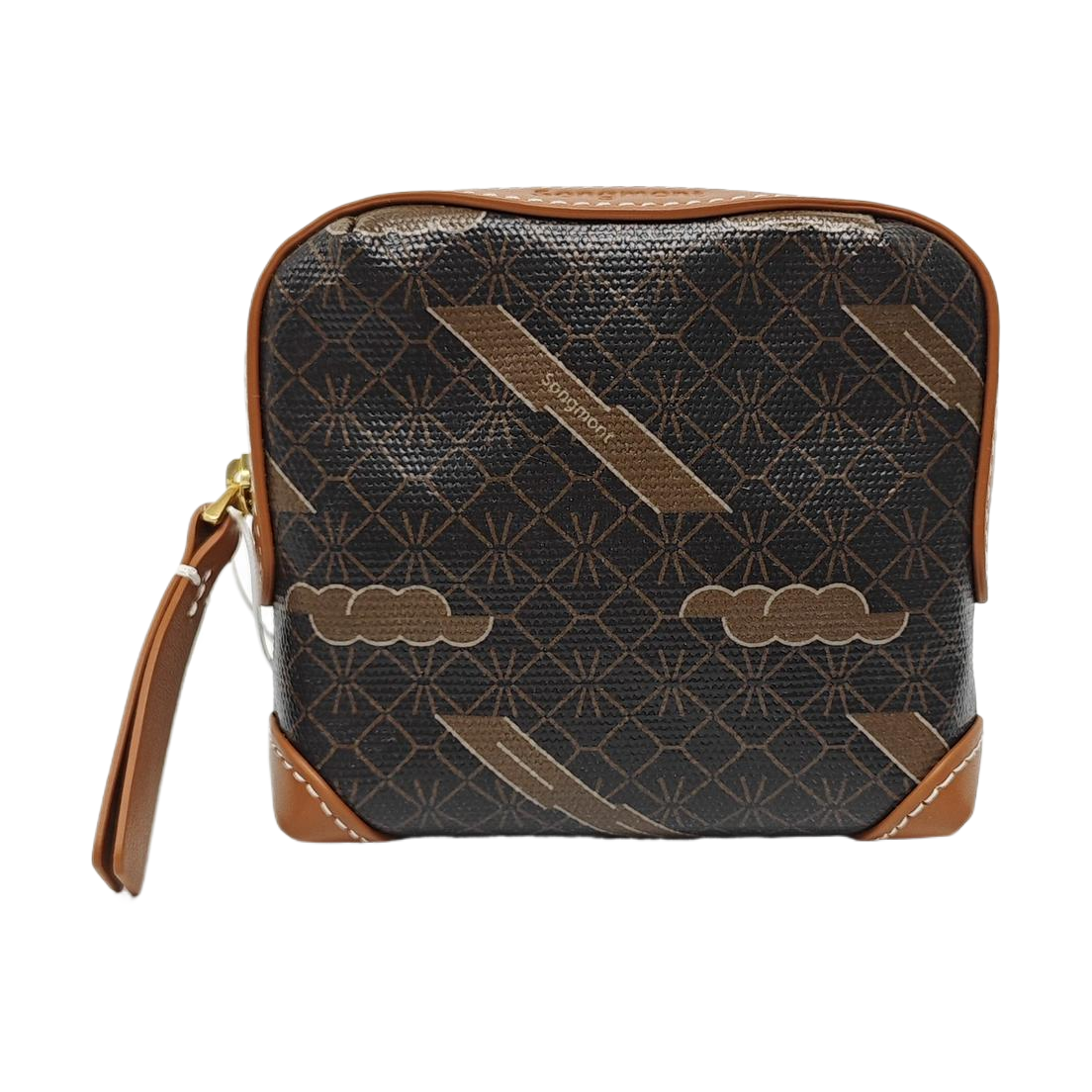 Coated Canvas Clutch Black