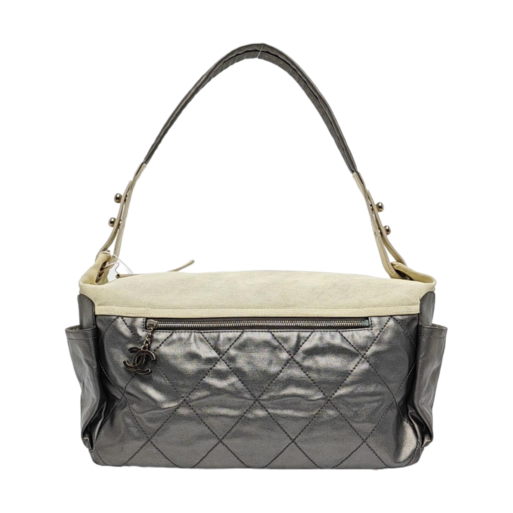 PARIS BIARRITZ Quilted Coated Canvas Gray