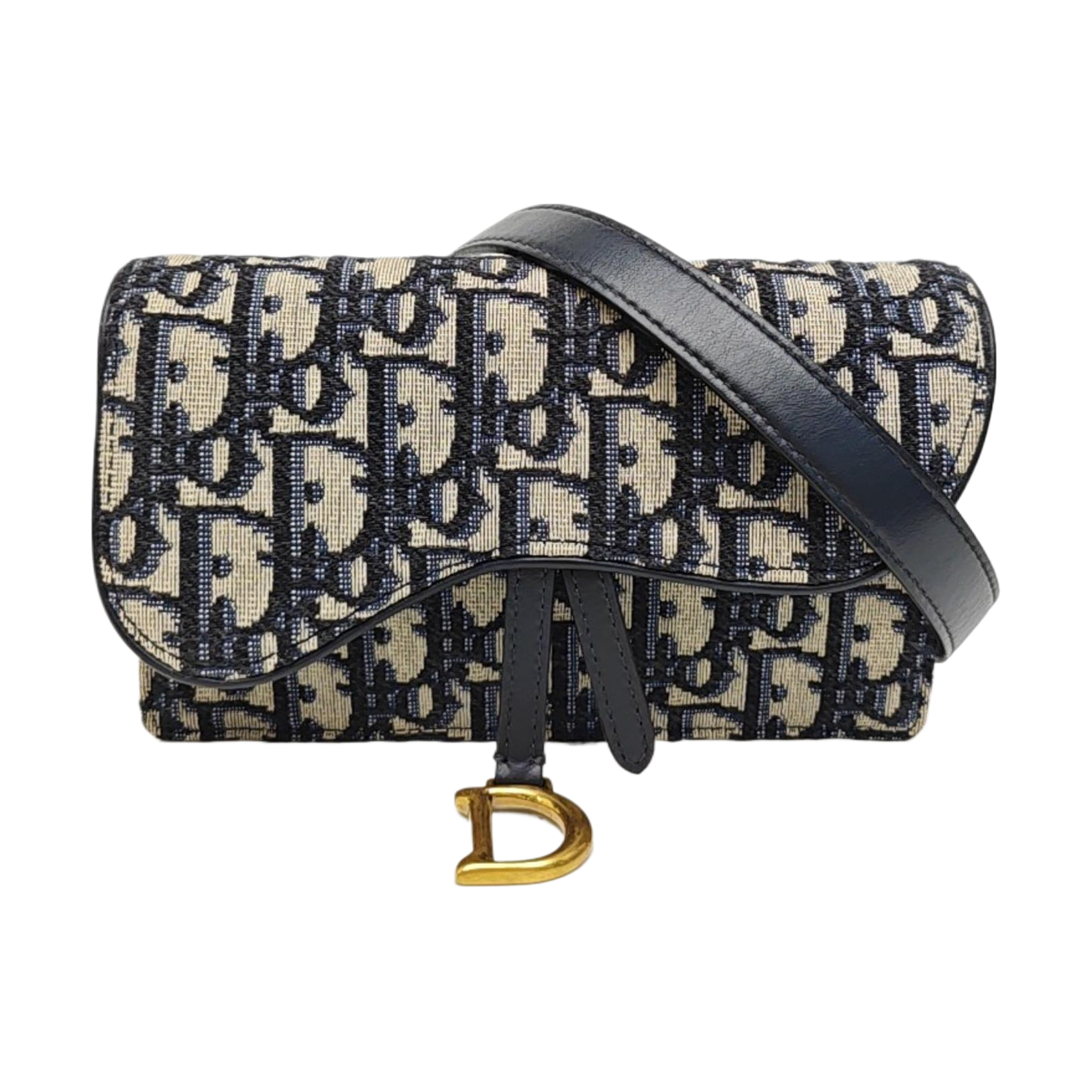 Saddle Mini Oblique Canvas Blue