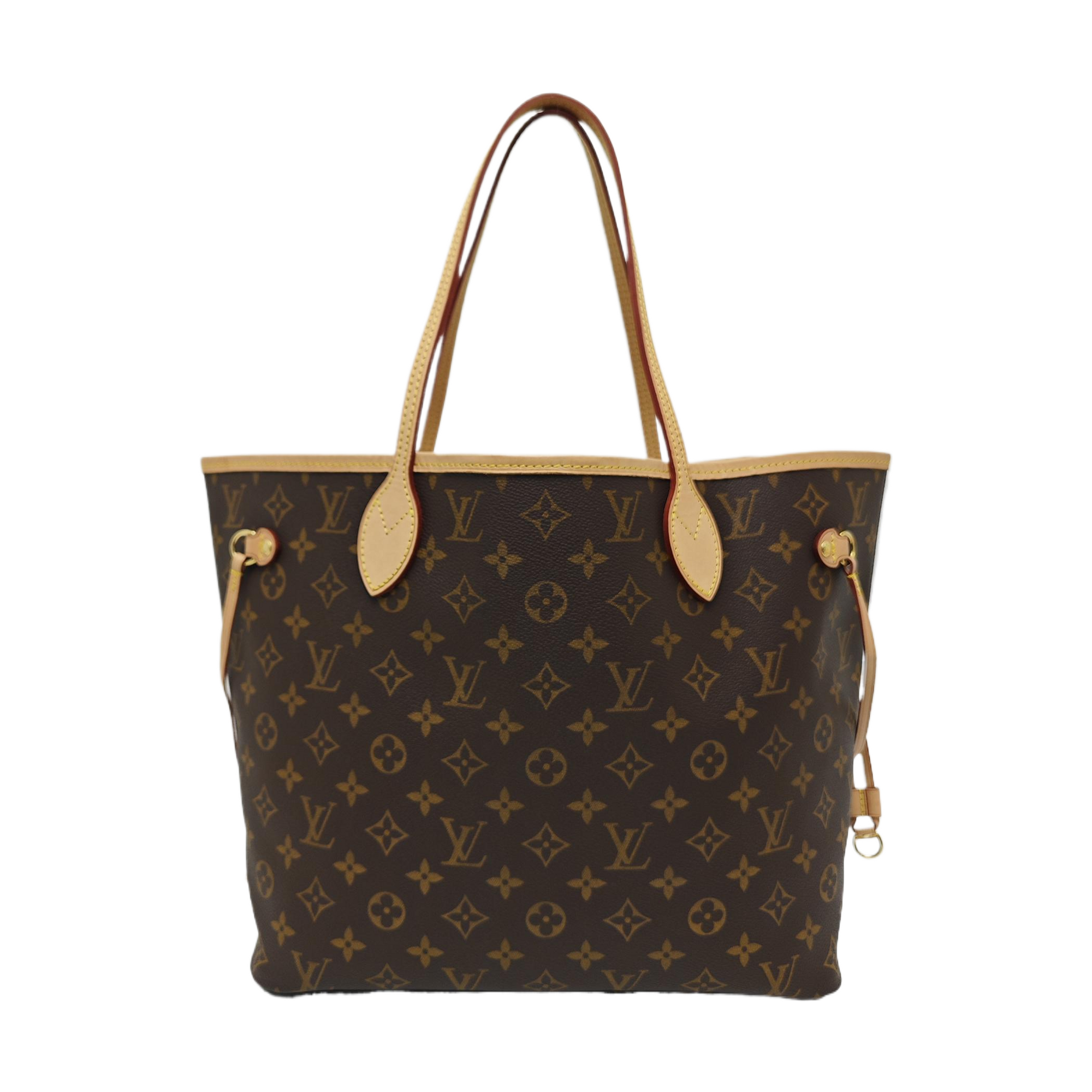 NEVERFULL MM Monogram Coated Canvas Brown