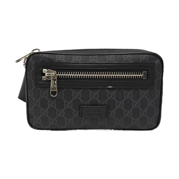 GG Supreme Monogram Coated Canvas Gray