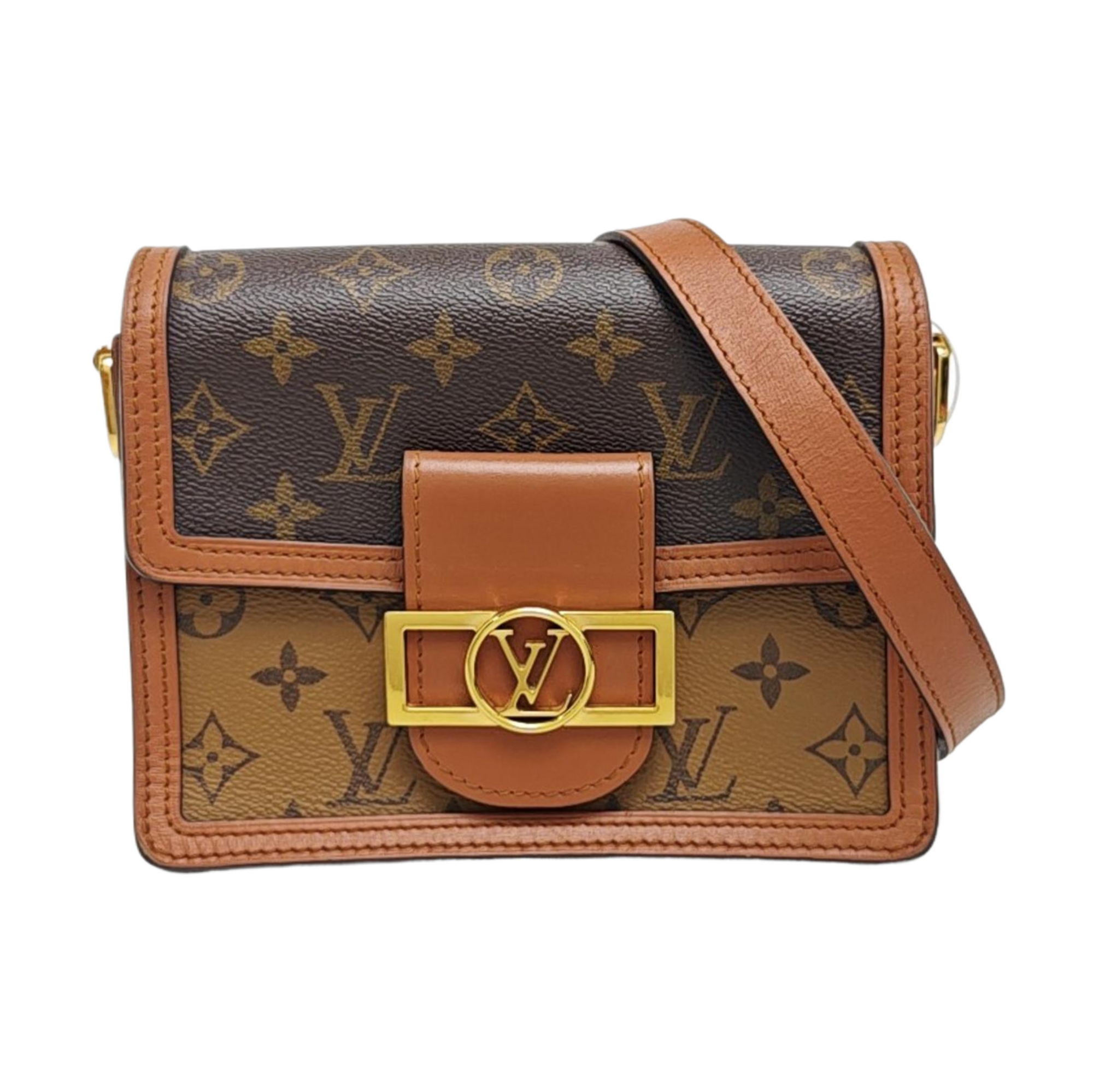 DAUPHINE Mini Monogram Coated Canvas Brown