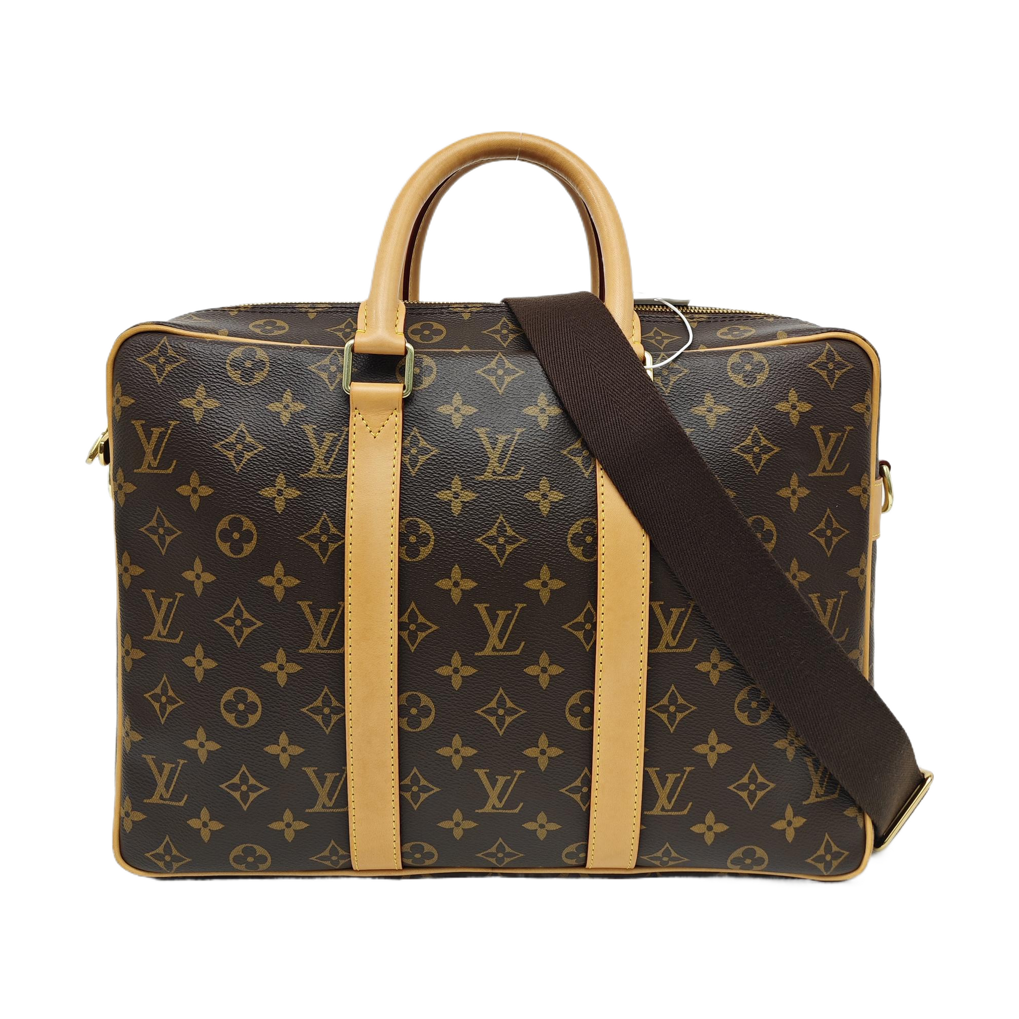 Monogram Coated Canvas Shoulder Bag Brown