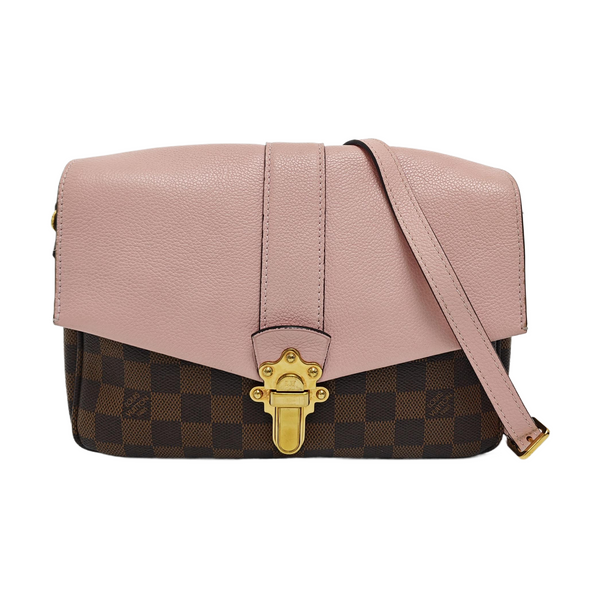 CLAPTON PM Damier Coated Canvas Pink