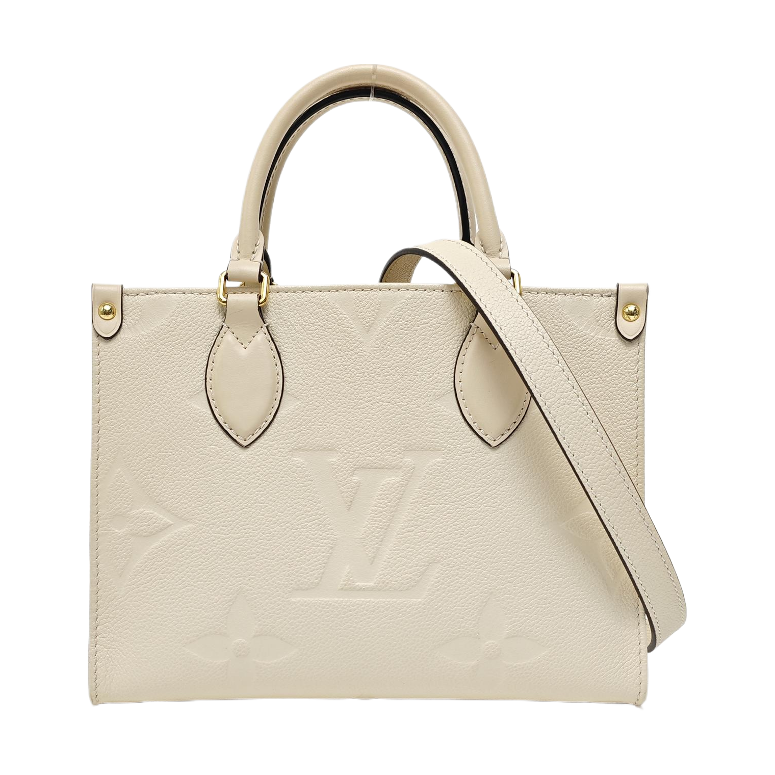 ONTHEGO PM Monogram Calfskin Beige