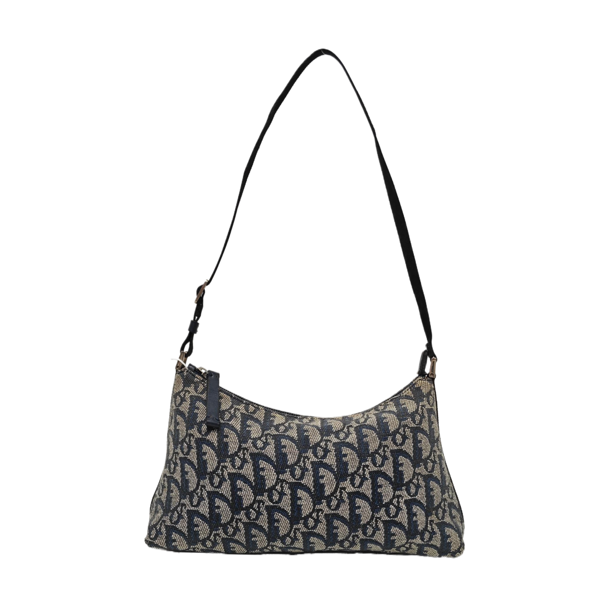 Oblique Canvas Top Handle Bag Black