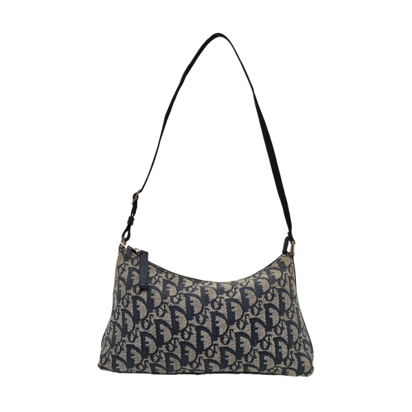 Oblique Canvas Top Handle Bag Black