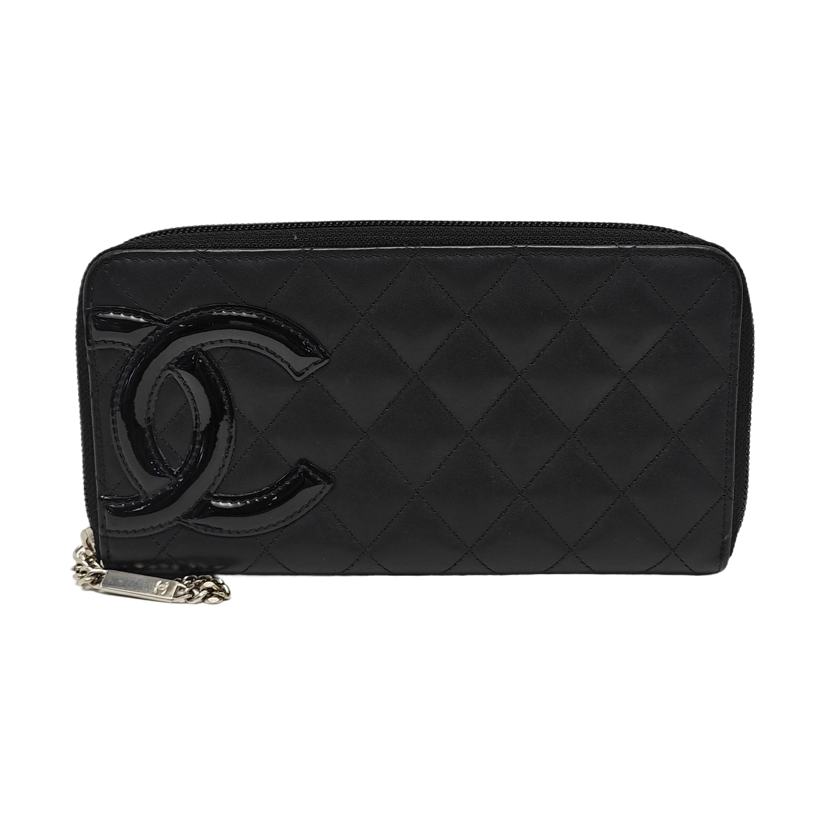 CAMBON Quilted Calfskin Black Wallet