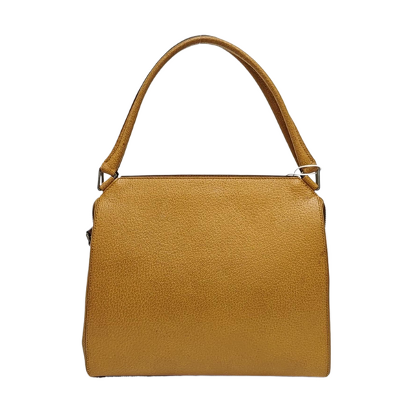 Calfskin Top Handle Bag Yellow