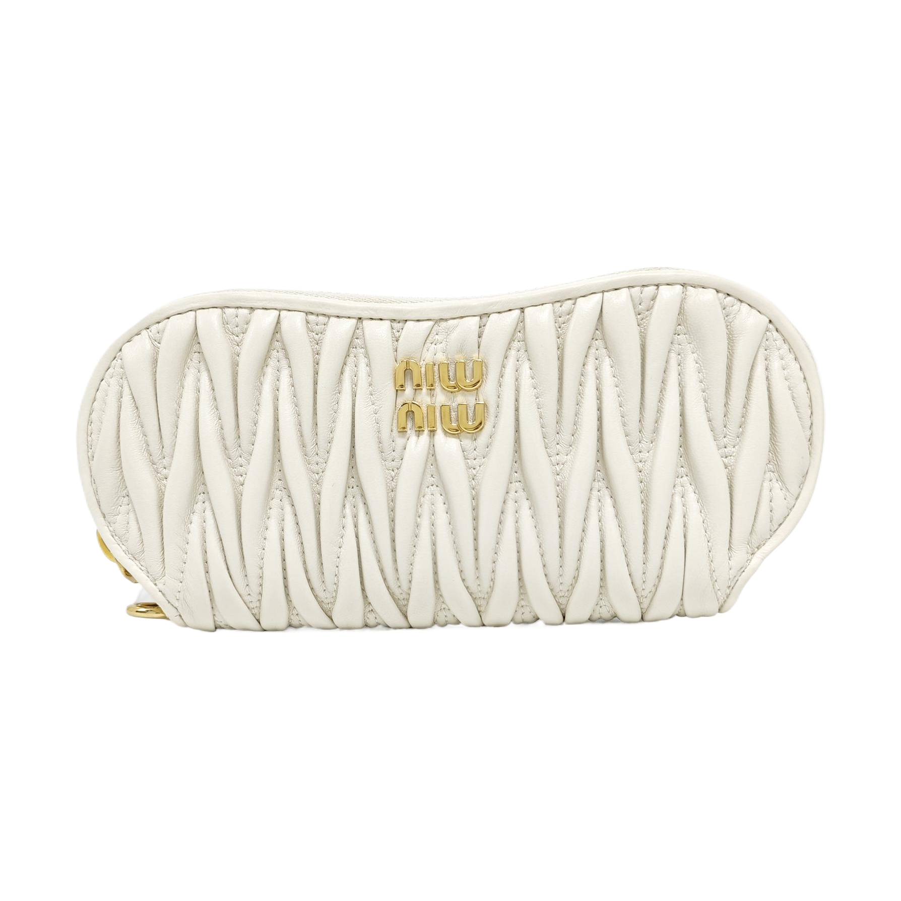 Quilted Lambskin Clutch White