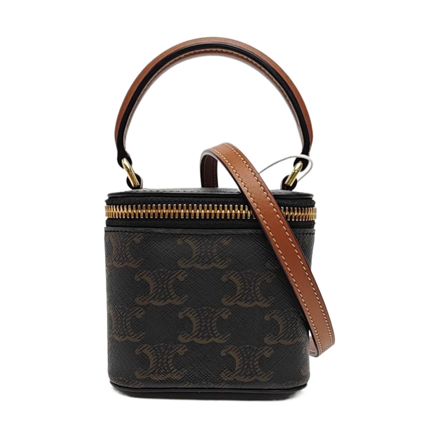 Coated Canvas Shoulder Bag Black
