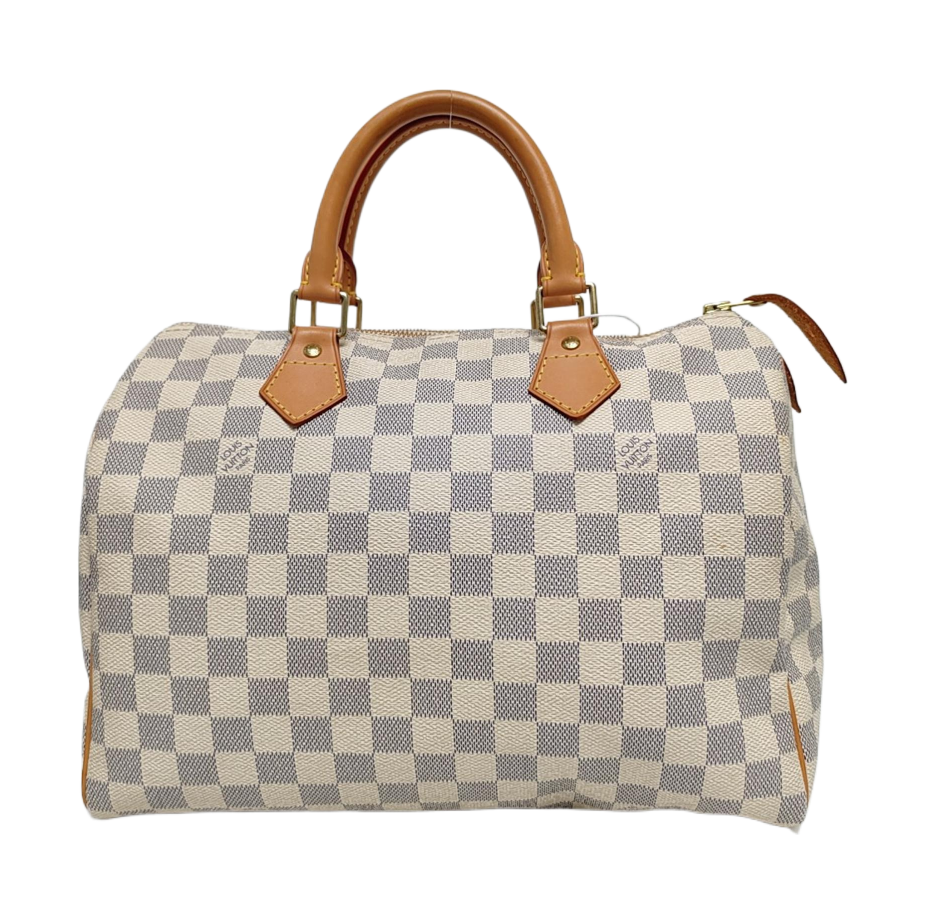 SPEEDY 30 Damier Azur Coated Canvas White