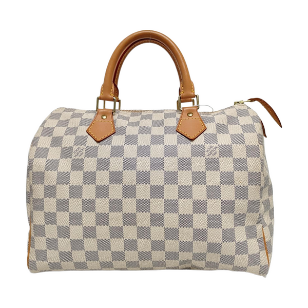 SPEEDY 30 Damier Azur Coated Canvas White