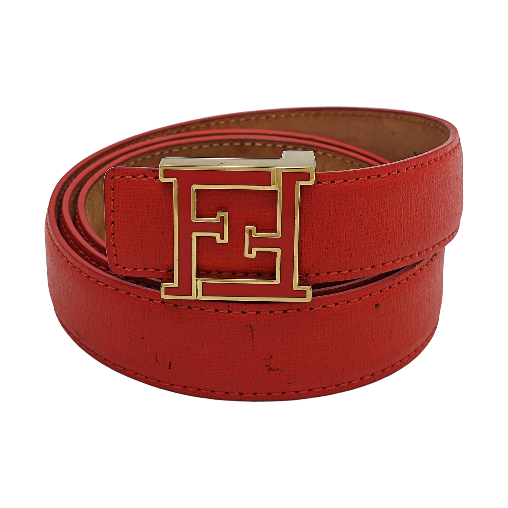 Leather Belt Orange