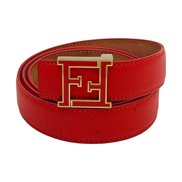Leather Belt Orange