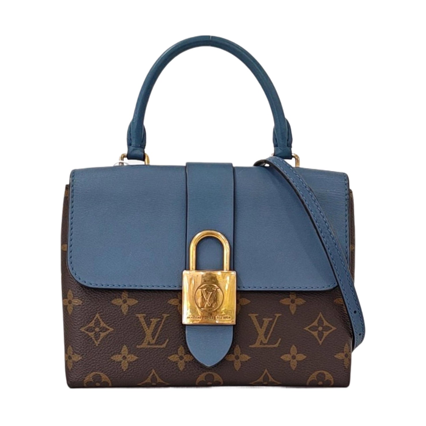 Authenticated pre-owned  LOCKY BB Monogram Coated Canvas Blue - Shoulder Bag at Looply