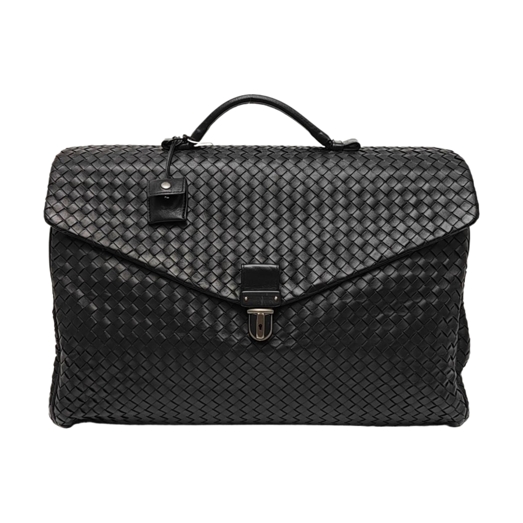 Calfskin Top Handle Bag Black