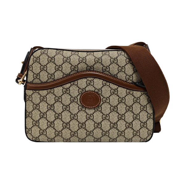 Monogram Coated Canvas Shoulder Bag Black