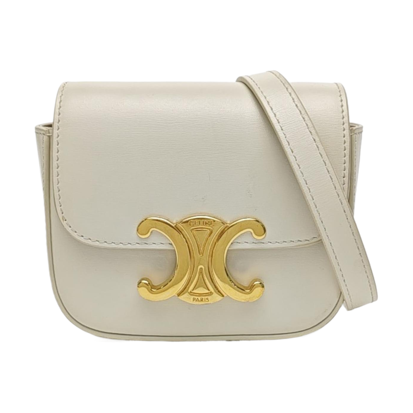 TRIOMPHE Mini Calfskin White
