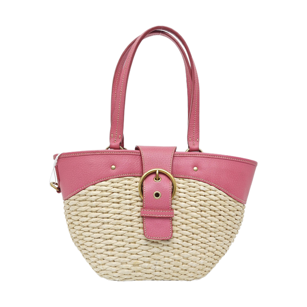 Calfskin Top Handle Bag Beige