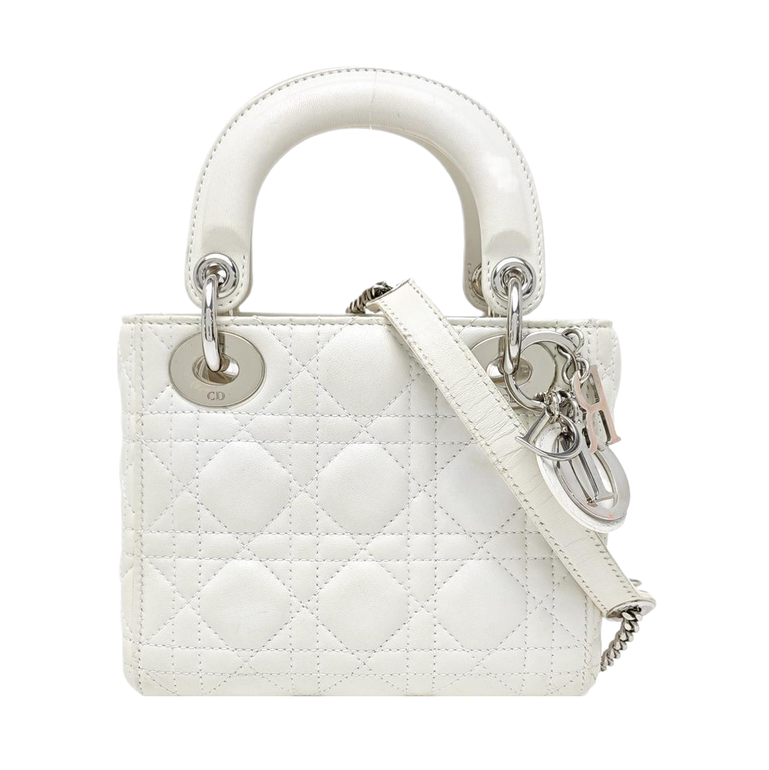 Lady Dior Mini Cannage Lambskin White