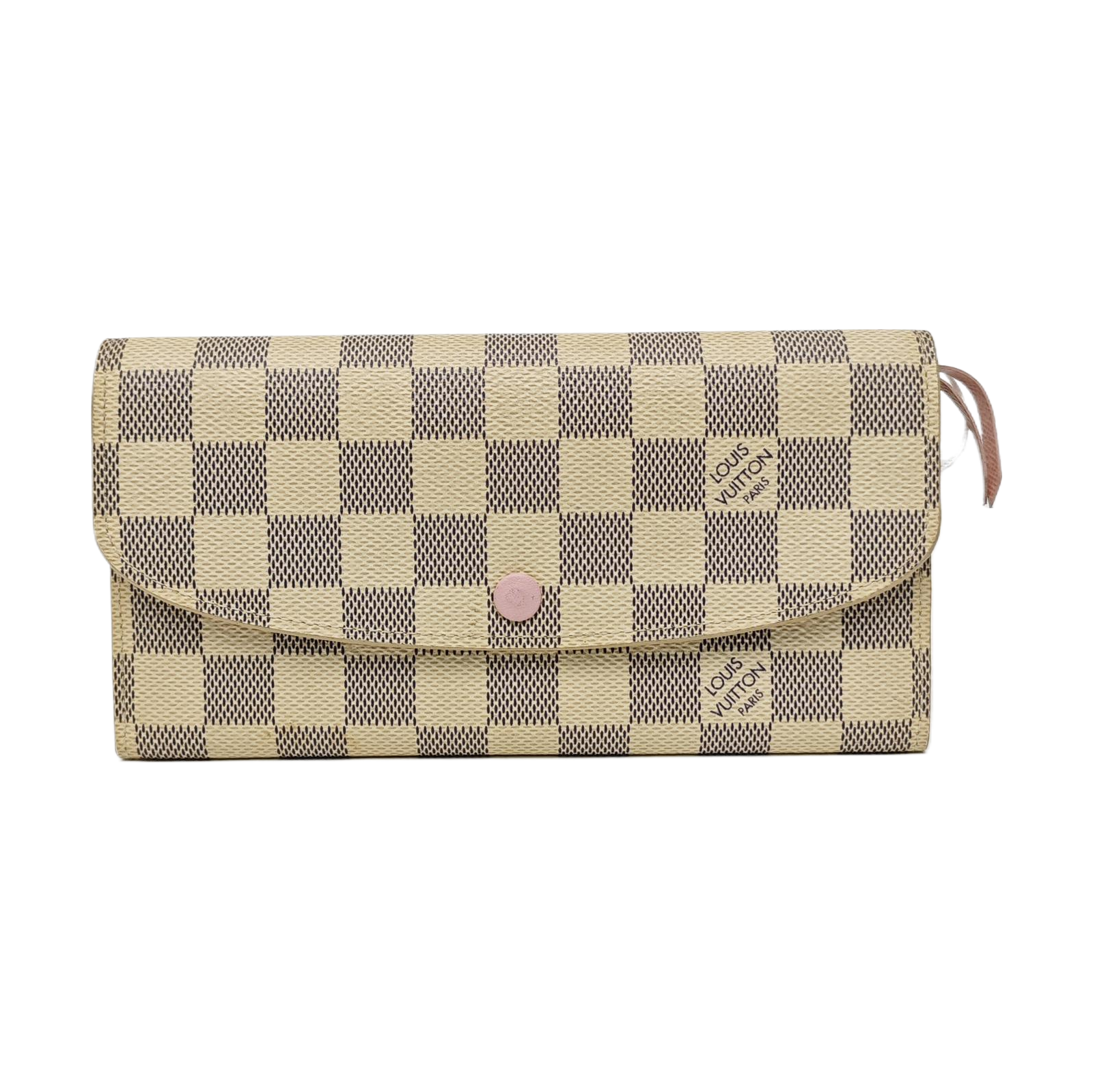 EMILIE Damier Azur Coated Canvas White Wallet