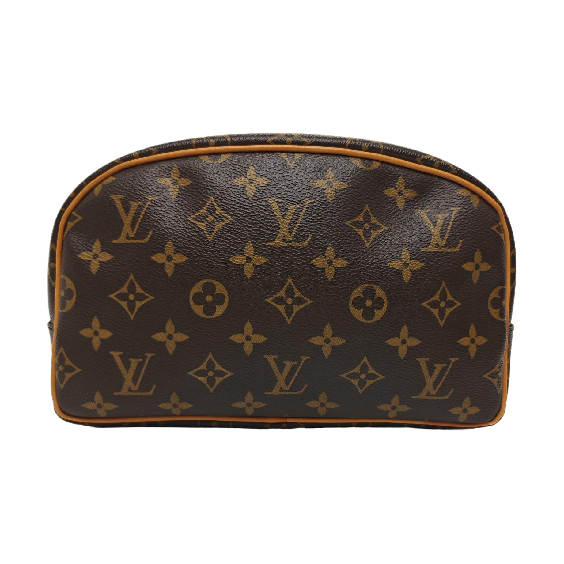 Monogram Coated Canvas Clutch 25 Brown