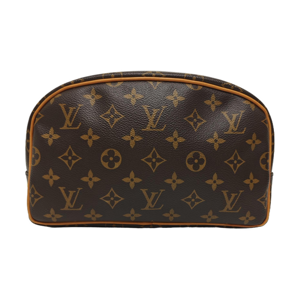 Monogram Coated Canvas Clutch 25 Brown