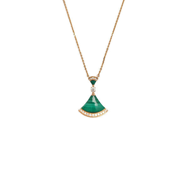 DIVAS' DREAM 18k Rose Gold Green Necklace