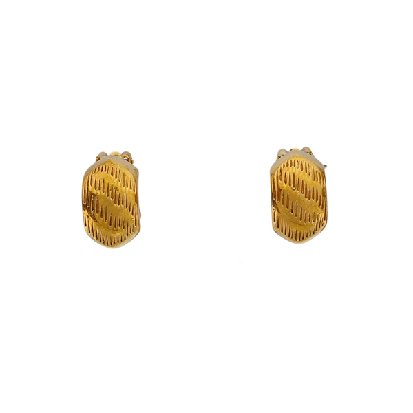 Metal Gold Clip On Earrings