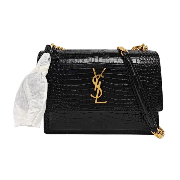 SUNSET Medium Calfskin Black