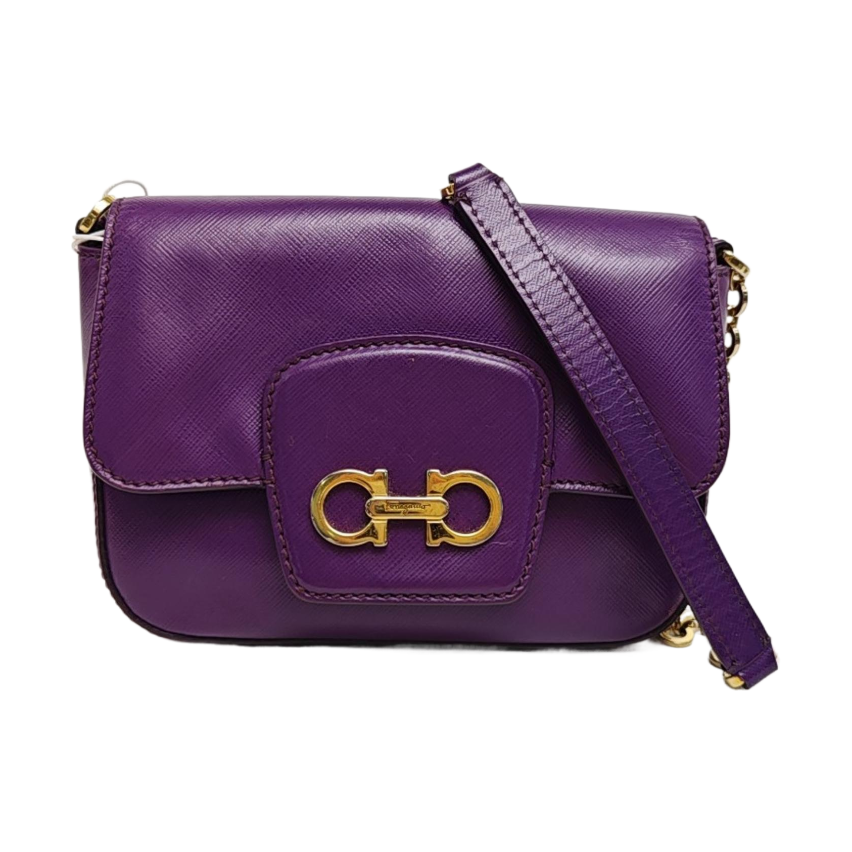 Calfskin Shoulder Bag Purple